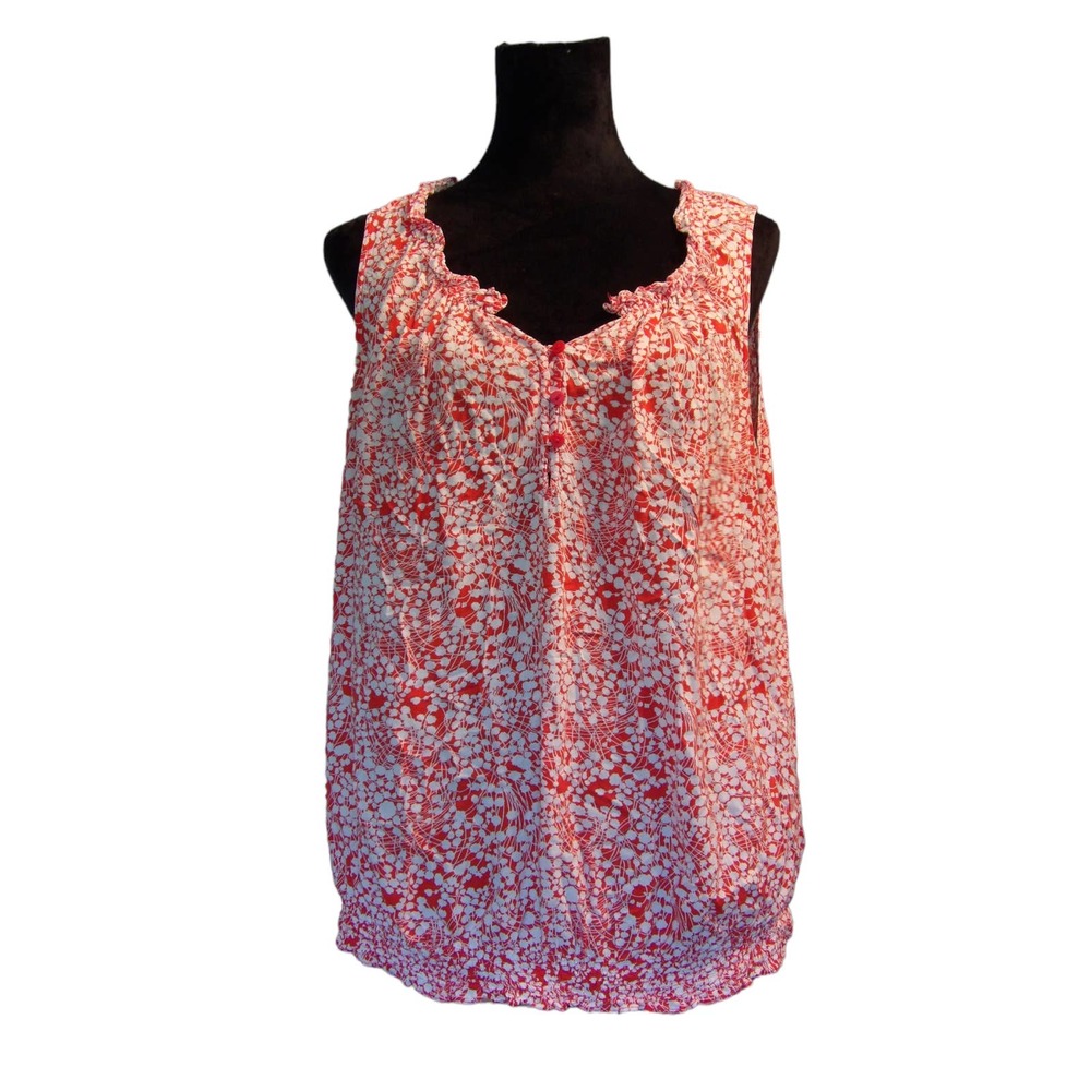 EUC A.N.A., A New Approach, sleeveless smocked hem top size medium